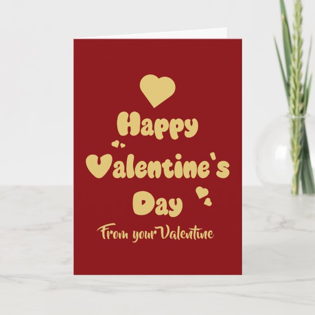 Cartes Pour Fêtes Annuelles Happy Valentine's Day Hearts Cute (Devant)