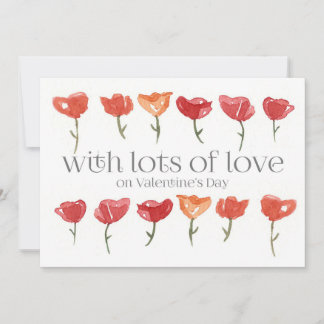 Cartes Pour Fêtes Annuelles Happy Valentine's Day Lots of Love Flowers