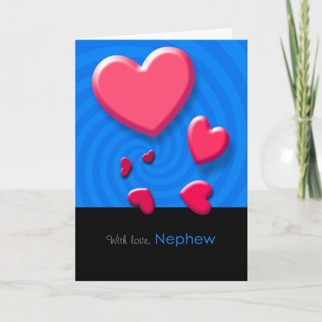 Cartes Pour Fêtes Annuelles Happy Valentine's Day Nephew Greeting Card (Devant)