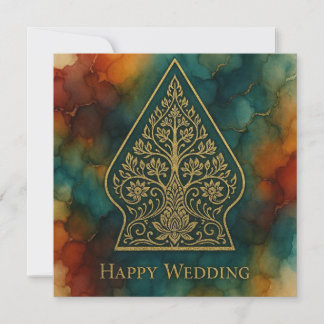 Cartes Pour Fêtes Annuelles Happy Wedding Card