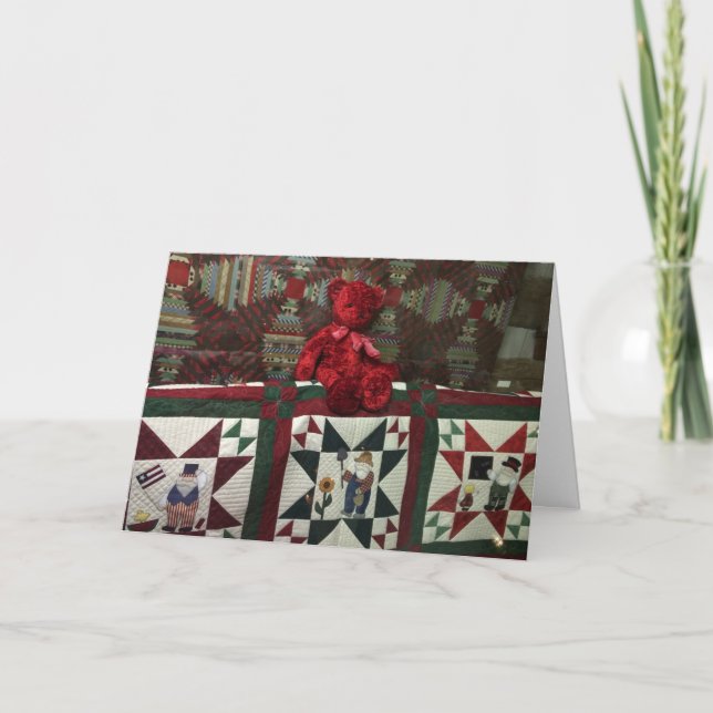 Cartes Pour Fêtes Annuelles Har-Ber Village  velvet bear 2014c Greeting Card (Devant)