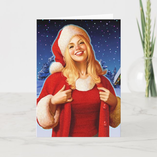 Cartes Pour Fêtes Annuelles Haut étroit "de nuit de Noël" (Devant)