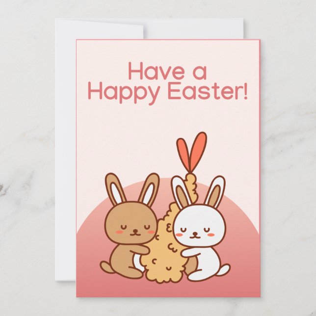 Cartes Pour Fêtes Annuelles Have a Happy Easter Adorable Kawaii Bunny Love (Devant)