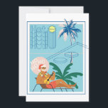Cartes Pour Fêtes Annuelles Hawaii Christmas Père Noël Travel Tropical Beach<br><div class="desc">Père Noël se met dans l'esprit des vacances avec l'air frais côtier,  plage tropicale immaculée et palmiers. Joyeux Noël en hawaïen.</div>