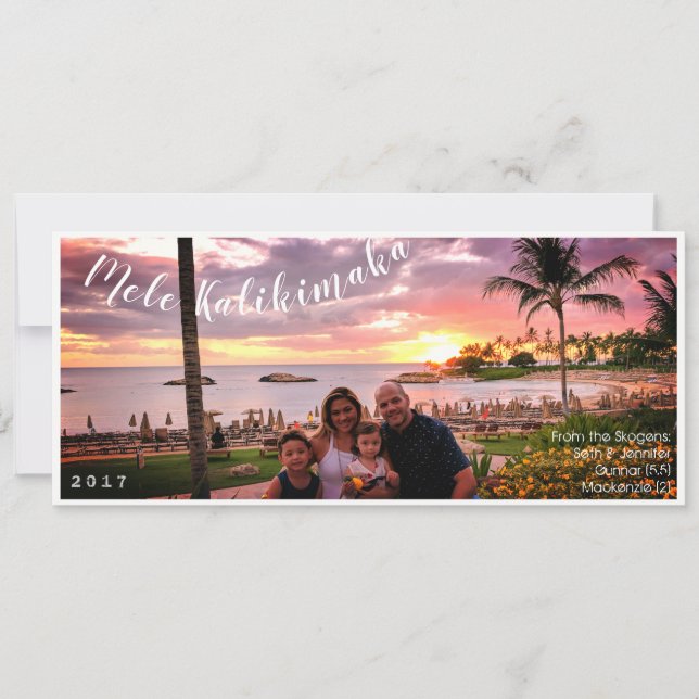 Cartes Pour Fêtes Annuelles Hawaii Joyeux Noël Mele Kalikimaka (Devant)