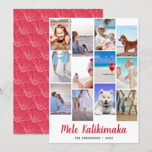 Cartes Pour Fêtes Annuelles Hawaiian Mele Kalikimaka Photo Collage de Noël