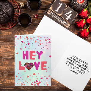 Cartes Pour Fêtes Annuelles Hé amour Saint-Valentin