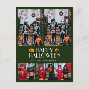 Cartes Pour Fêtes Annuelles Hé Boo ! Photo de famille éffrayant Halloween