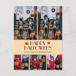 Cartes Pour Fêtes Annuelles Hé Boo ! Photo de famille éffrayant Halloween