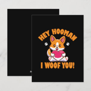 Cartes Pour Fêtes Annuelles Hé humain je t'aime grave