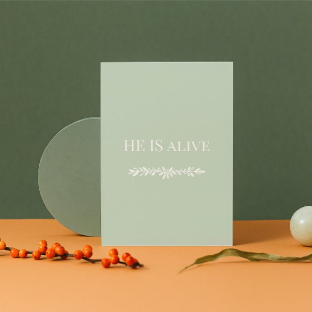 Cartes Pour Fêtes Annuelles He Is Alive Christian Easter Card | Faith Design (He Is Alive — Share the Joy of Easter with Loved Ones)