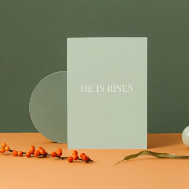 Cartes Pour Fêtes Annuelles He Is Risen Christian Easter Card (Celebrate His Resurrection — A Card That Brings Hope)