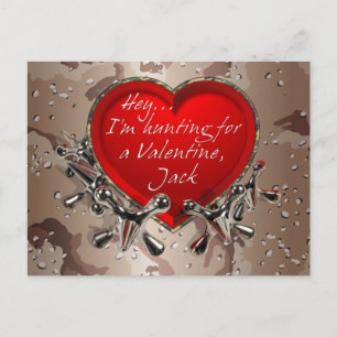 Cartes Pour Fêtes Annuelles Hé... Je chasse pour une Saint-Valentin, Jack