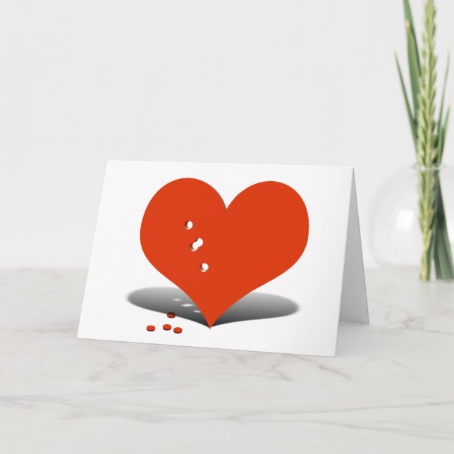 Cartes Pour Fêtes Annuelles Heart Ache - Anti Valentine (Devant)