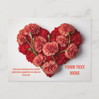 Cartes Pour Fêtes Annuelles Heart  blooming flower gift 