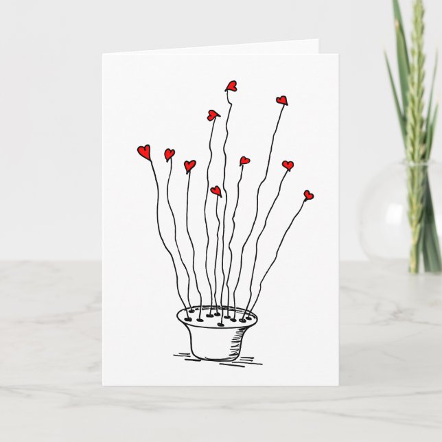 Cartes Pour Fêtes Annuelles Heart Daisys (Devant)