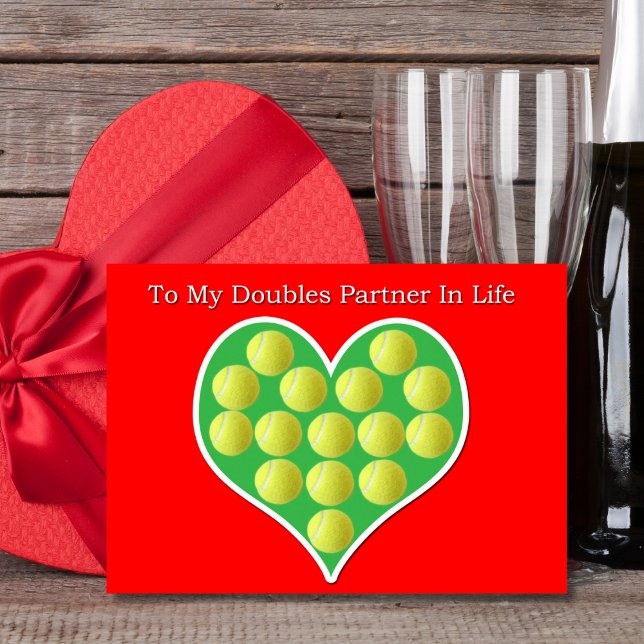 Cartes Pour Fêtes Annuelles Heart Filled Tennis Balls Valentine's Day Card (Créateur téléchargé)