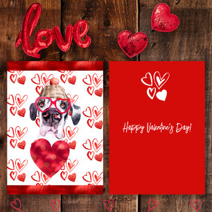 Cartes Pour Fêtes Annuelles Heart Great Dane Amoureux des chiens Valentine Cad