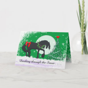 Cartes Pour Fêtes Annuelles Heart Horses VI Holiday (Holiday Tree)
