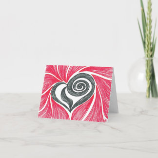 Cartes Pour Fêtes Annuelles Heart in  a swirl