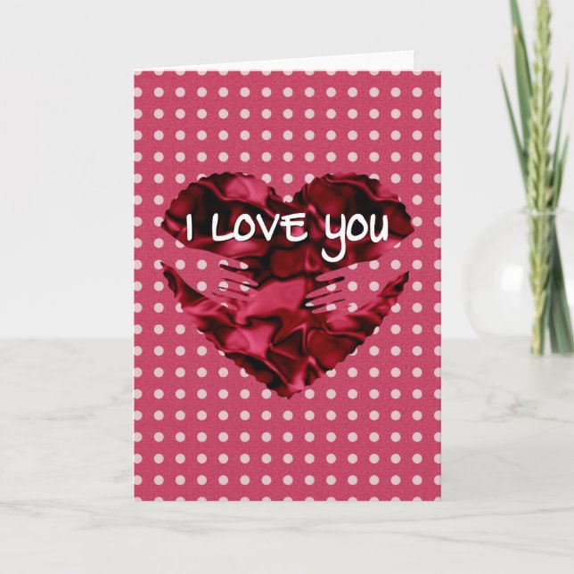Cartes Pour Fêtes Annuelles Heart in hand I Love You Valentine Greeting Card (Devant)
