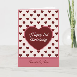 Cartes Pour Fêtes Annuelles Heart Shape Happy Anniversary Card