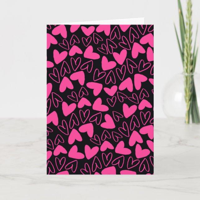 Cartes Pour Fêtes Annuelles Hearts (Devant)