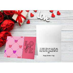 Cartes Pour Fêtes Annuelles Hearts Love You Valentine's Day