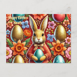 CARTES POUR FÊTES ANNUELLES HEATH ~ HAPPY EASTER BUNNY GREETING ~