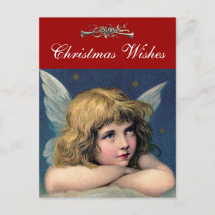 Cartes Pour Fêtes Annuelles Heavenant Angel Girl Christmas Horns Personnalisé