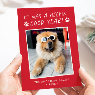 Cartes Pour Fêtes Annuelles Heckin' Good Year mignon Chien Photo