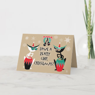 Cartes Pour Fêtes Annuelles Hep Cats Retro Noël - Personnalisé