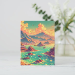 Cartes Pour Fêtes Annuelles Heure d'or sur la baie