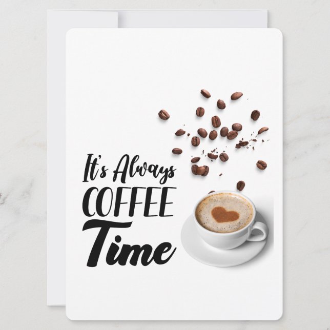 CARTES POUR FÊTES ANNUELLES HEURE DU CAFÉ (Devant)