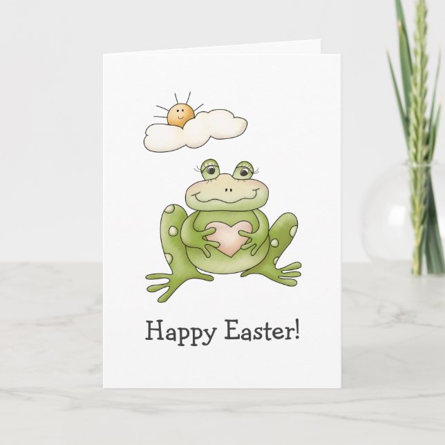 Cartes Pour Fêtes Annuelles Heure du printemps ・ Grenouille (Devant)