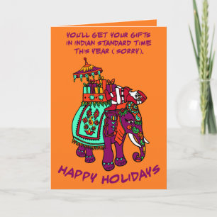 Cartes Pour Fêtes Annuelles Heure normale indienne