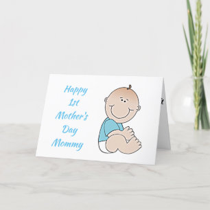 CARTES POUR FÊTES ANNUELLES HEUREUSE **1ÈRE FÊTE DE LA MÈRE MOMMY**