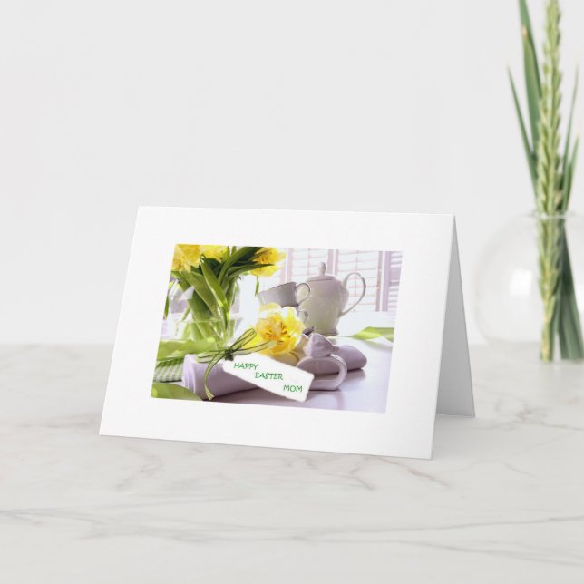 CARTES POUR FÊTES ANNUELLES HEUREUSE MOM DE PÂQUES DE VOTRE FAMILLE (Devant)