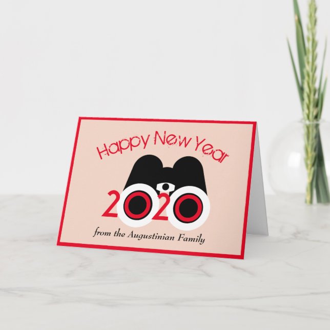 Cartes Pour Fêtes Annuelles HEUREUSE NOUVELLE ANNÉE 2020 Vision Customisée sai (Devant)