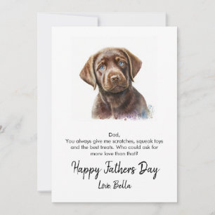 Cartes Pour Fêtes Annuelles Heureuse photo de chien de Fête des pères