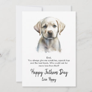 Cartes Pour Fêtes Annuelles Heureuse photo de chien de Fête des pères