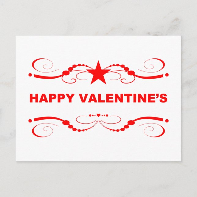 Cartes Pour Fêtes Annuelles heureuse Sainte-Valentin (Devant)