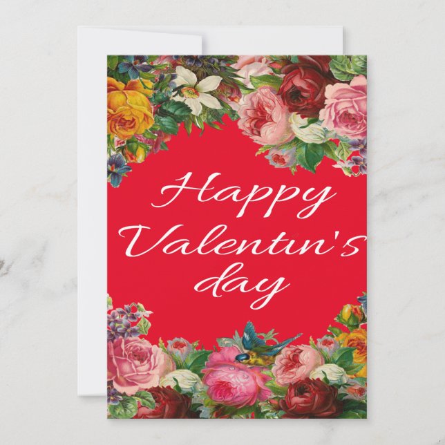 Cartes Pour Fêtes Annuelles heureuse Sainte-Valentin (Devant)