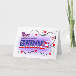 Cartes Pour Fêtes Annuelles Heureuse Sainte-Valentin à un héros américain avec