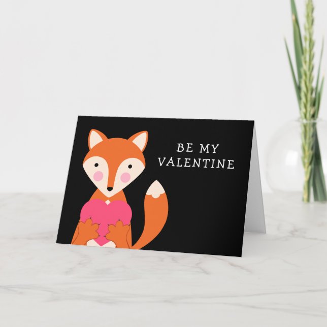 Cartes Pour Fêtes Annuelles HEUREUSE SAINTE-VALENTIN | Be My Valentine Fox (Devant)