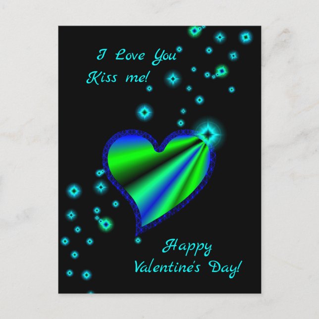 Cartes Pour Fêtes Annuelles Heureuse Sainte-Valentin - Coeur arc-en-ciel avec  (Devant)