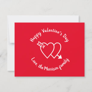 Cartes Pour Fêtes Annuelles Heureuse Sainte-Valentin coeur rouge script person
