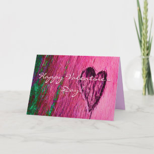 Cartes Pour Fêtes Annuelles Heureuse Sainte-Valentin Coeur unique en rose