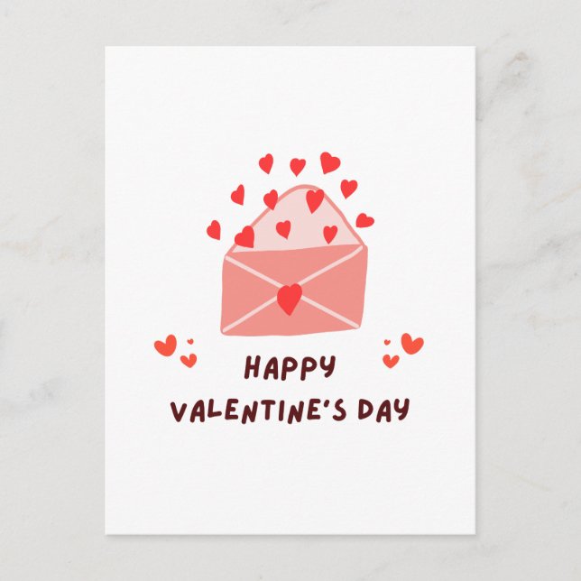 Cartes Pour Fêtes Annuelles Heureuse Sainte-Valentin - Coeurs rouges - Images  (Devant)