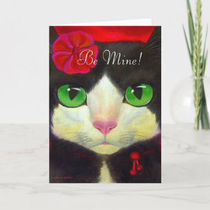 Cartes Pour Fêtes Annuelles Heureuse Sainte-Valentin Cute Cat Tuxedo Funny Art